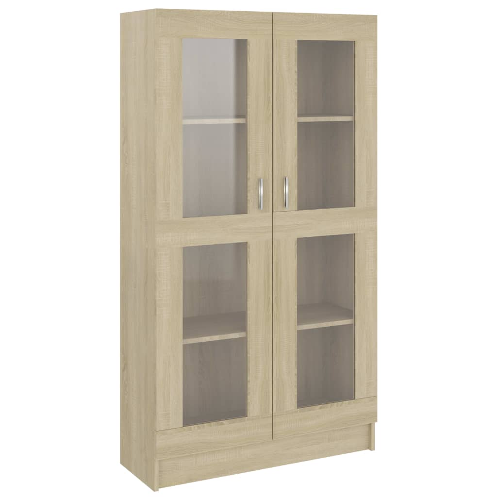 vidaXL Vitrine sonoma eik 82,5x30,5x150 cm konstruert tre