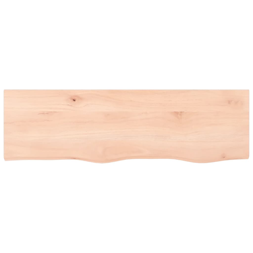 vidaXL Benkeplate til bad 100x30x6 cm ubehandlet heltre