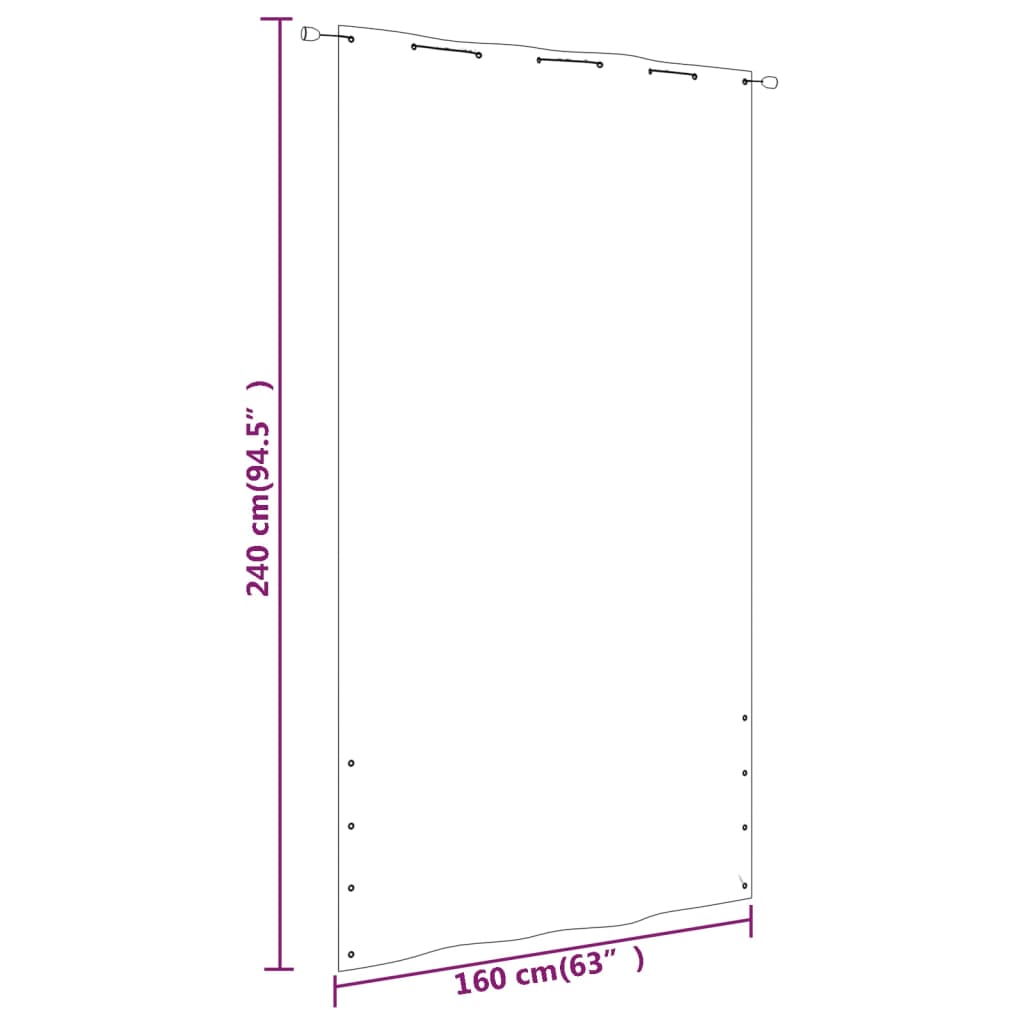 vidaXL Balkongskjerm terrakotta 160x240 cm oxfordstoff