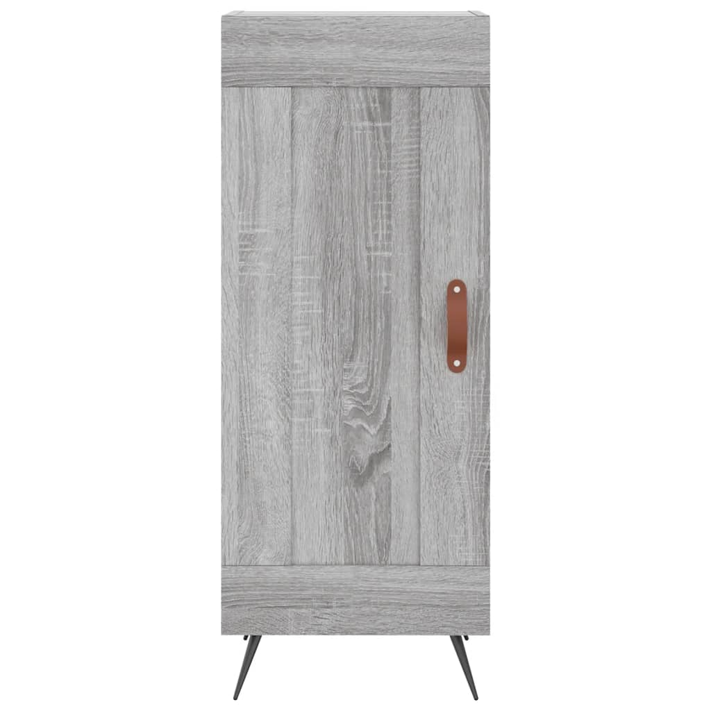 vidaXL Highboard grå sonoma 34,5x34x180 cm konstruert tre