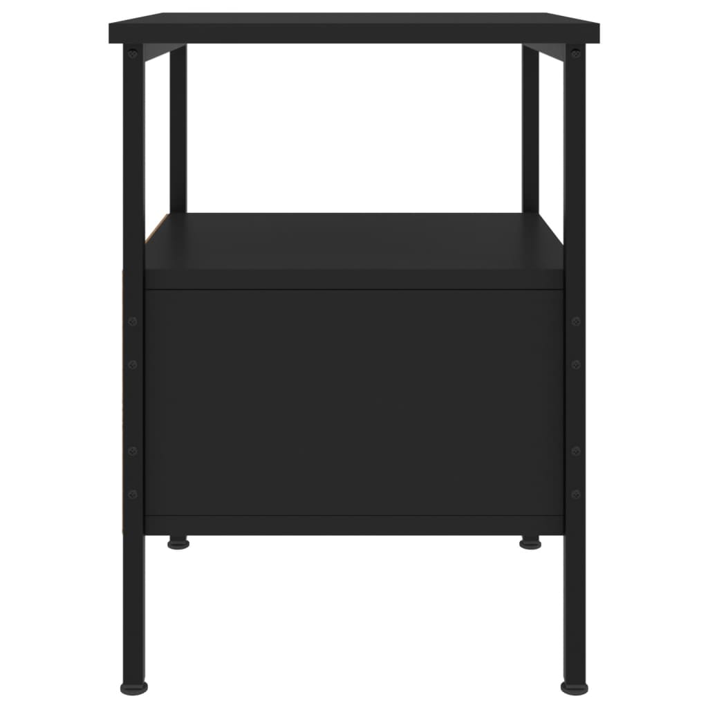 vidaXL Nattbord 2 stk svart 34x36x50 cm konstruert tre