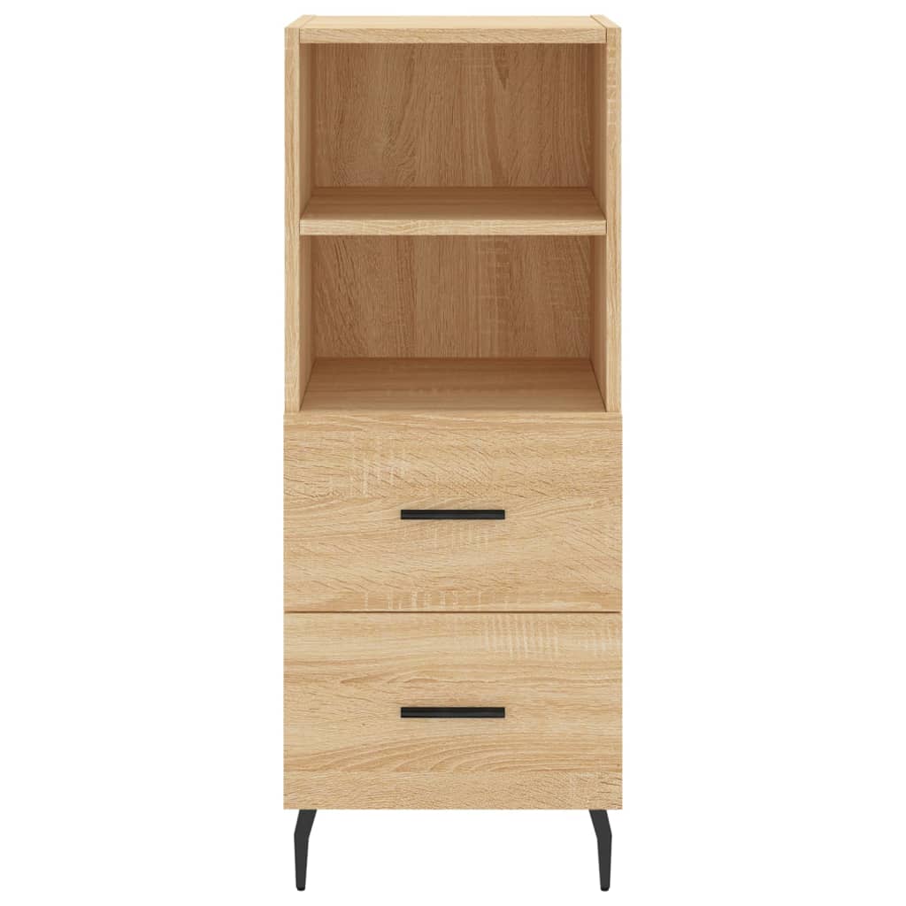 vidaXL Highboard sonoma eik 34,5x34x180 cm konstruert tre