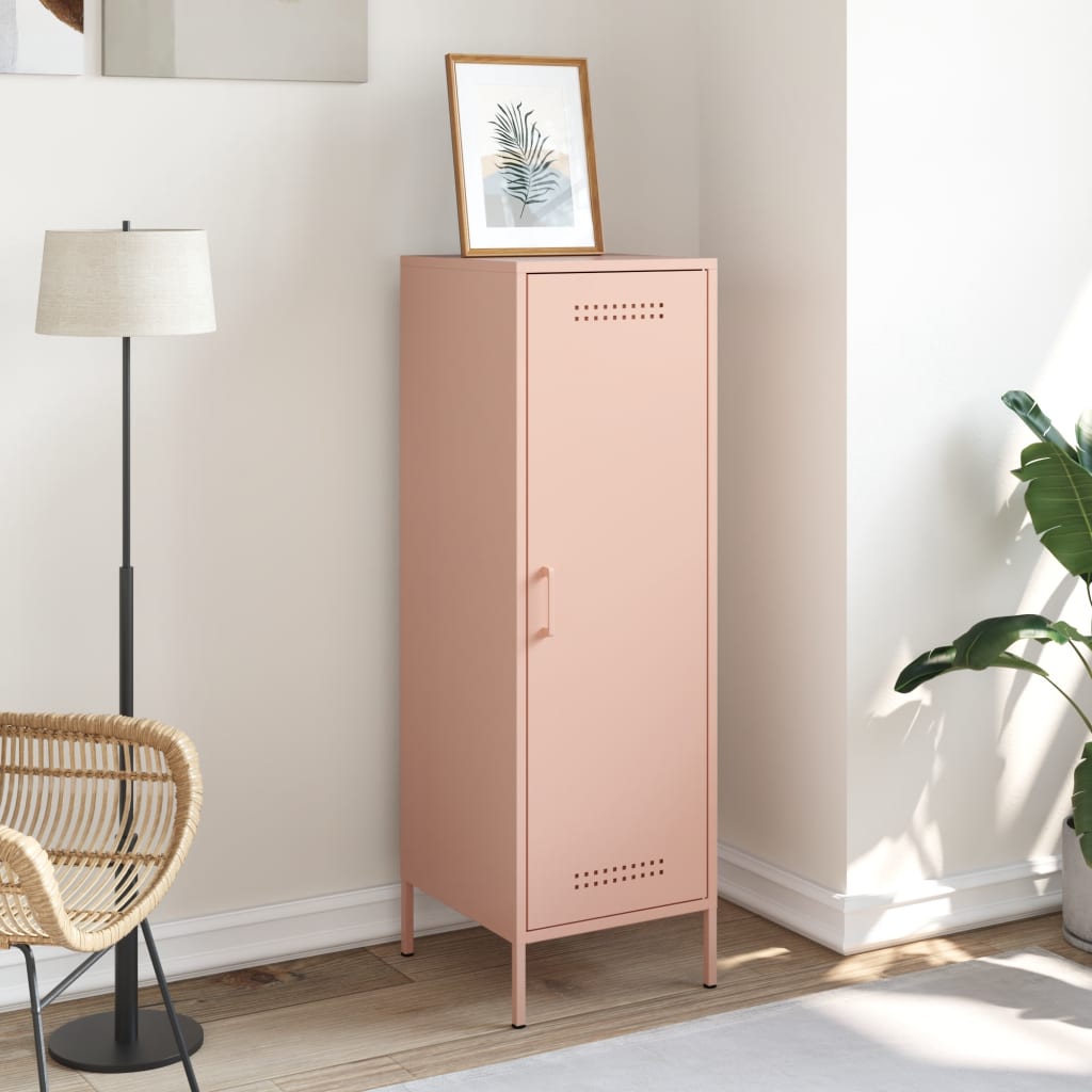 vidaXL Highboard rosa 36x39x113 cm stål