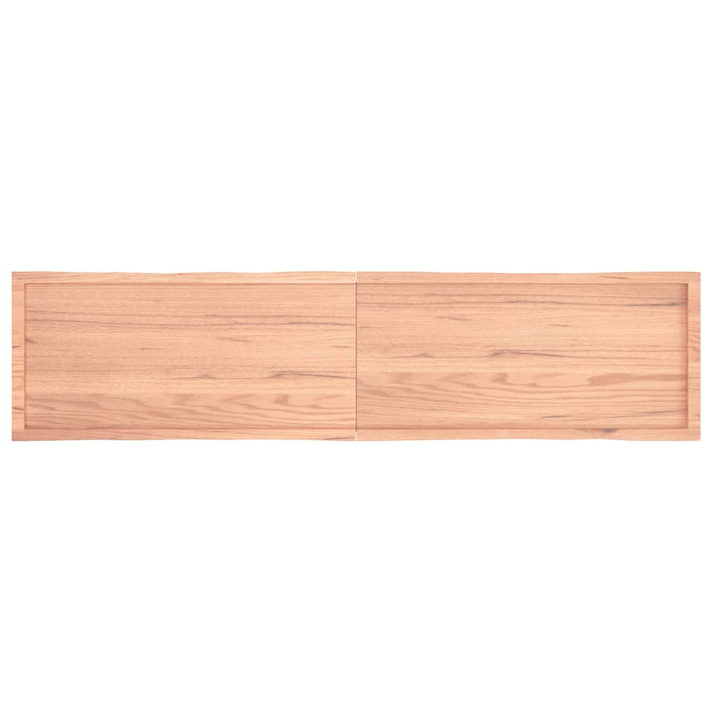 vidaXL Bordplate lysebrun 220x50x(2-6)cm behandlet heltre naturlig