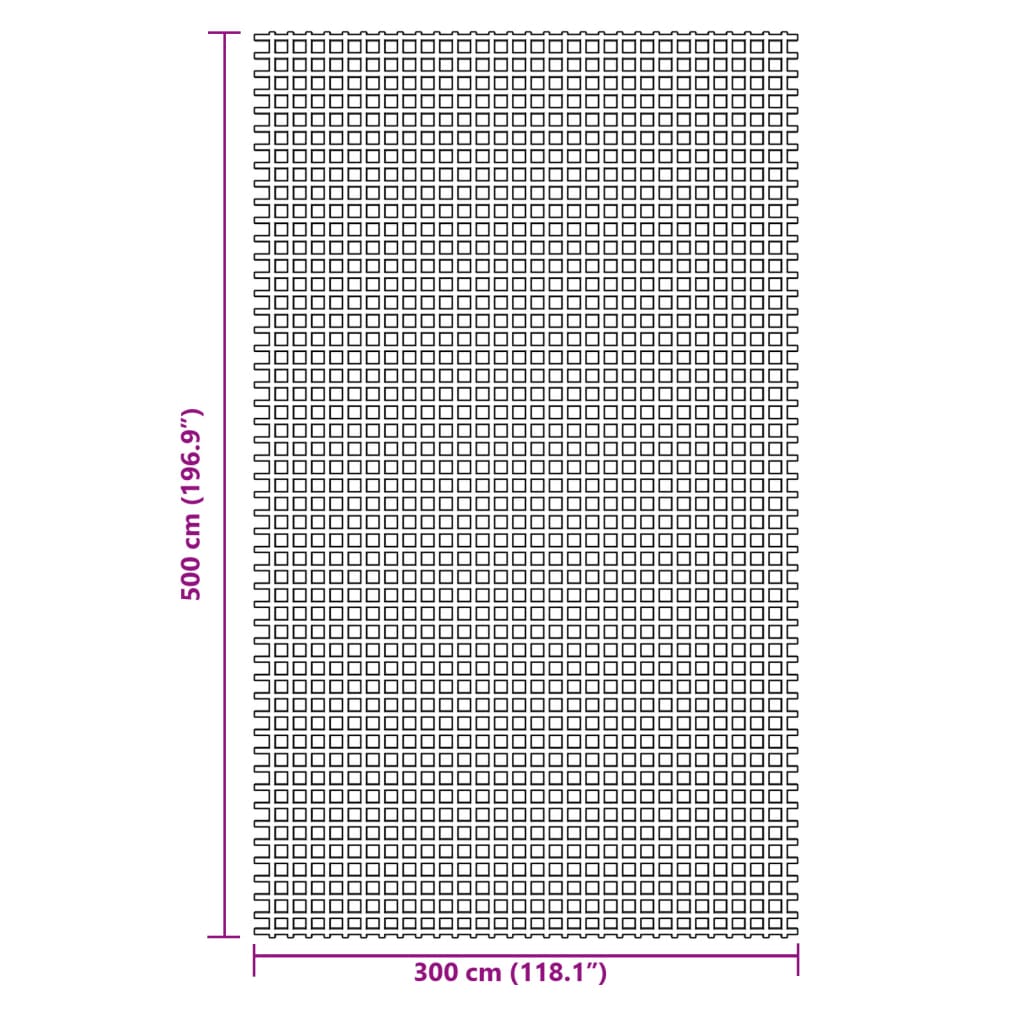 vidaXL Campingmatte grønn 5x3 m