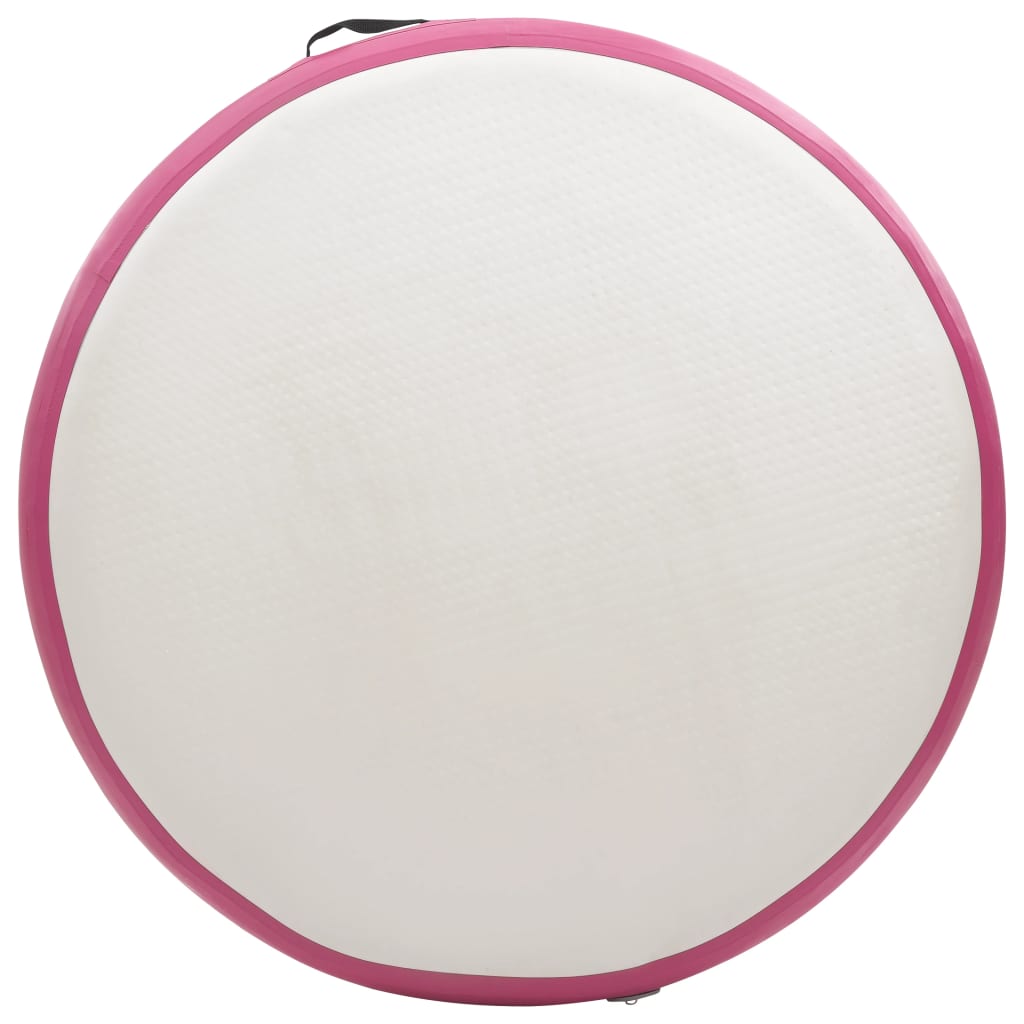 vidaXL Oppblåsbar gymnastikkmatte med pumpe 100x100x10 cm PVC rosa