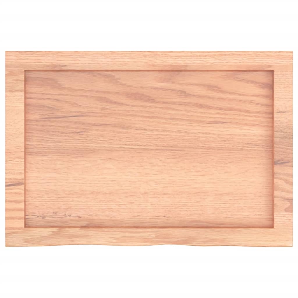 vidaXL Benkeplate til bad lysebrun 60x40x6 cm behandlet heltre