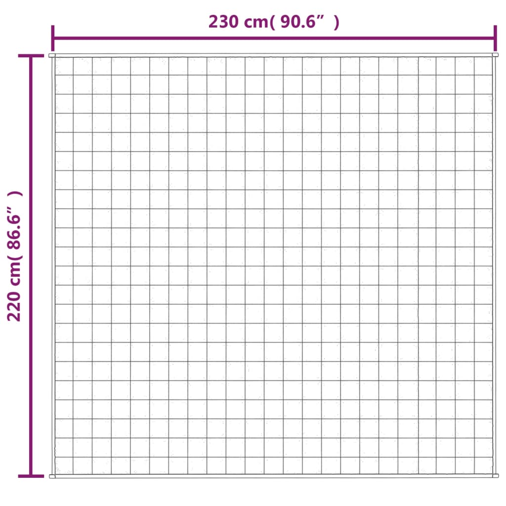 vidaXL Vektdyne blå 220x230 cm 15 kg stoff