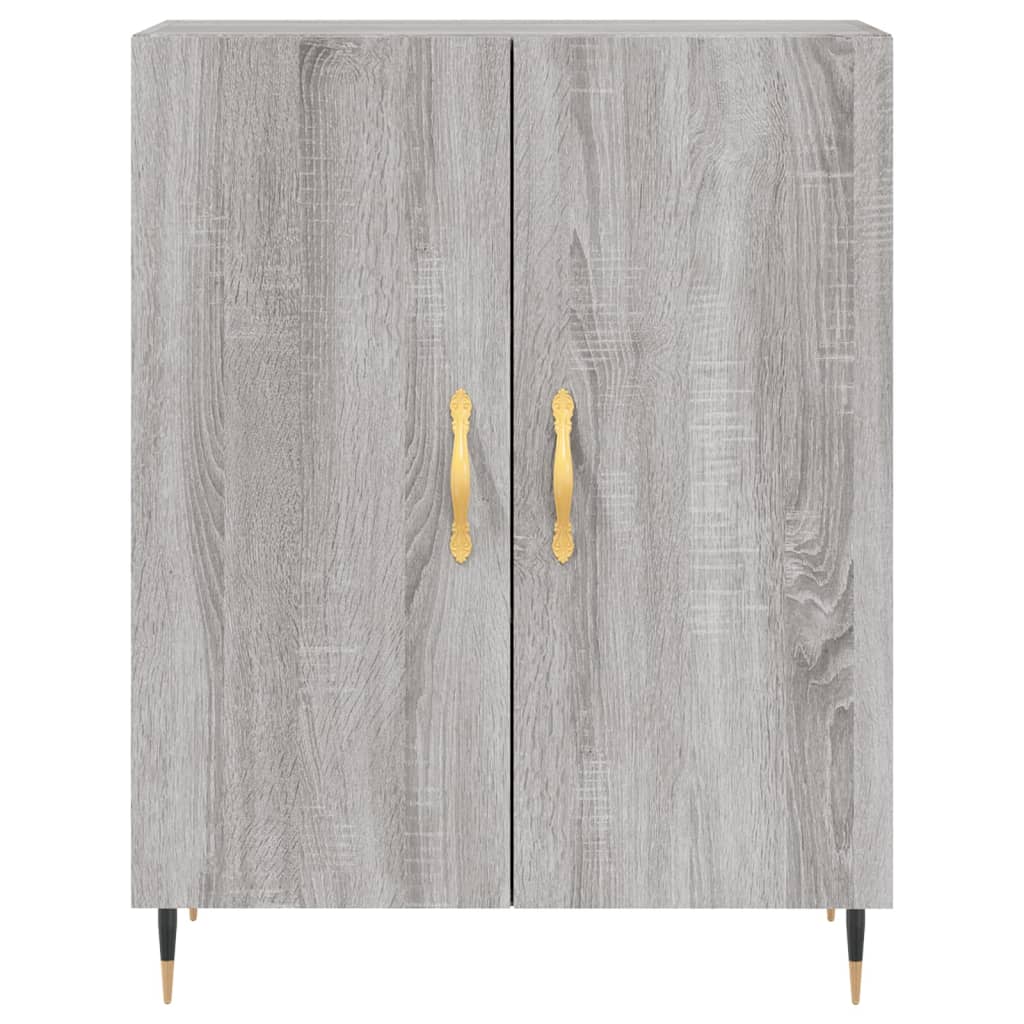 vidaXL Highboard grå sonoma 69,5x34x180 cm konstruert tre