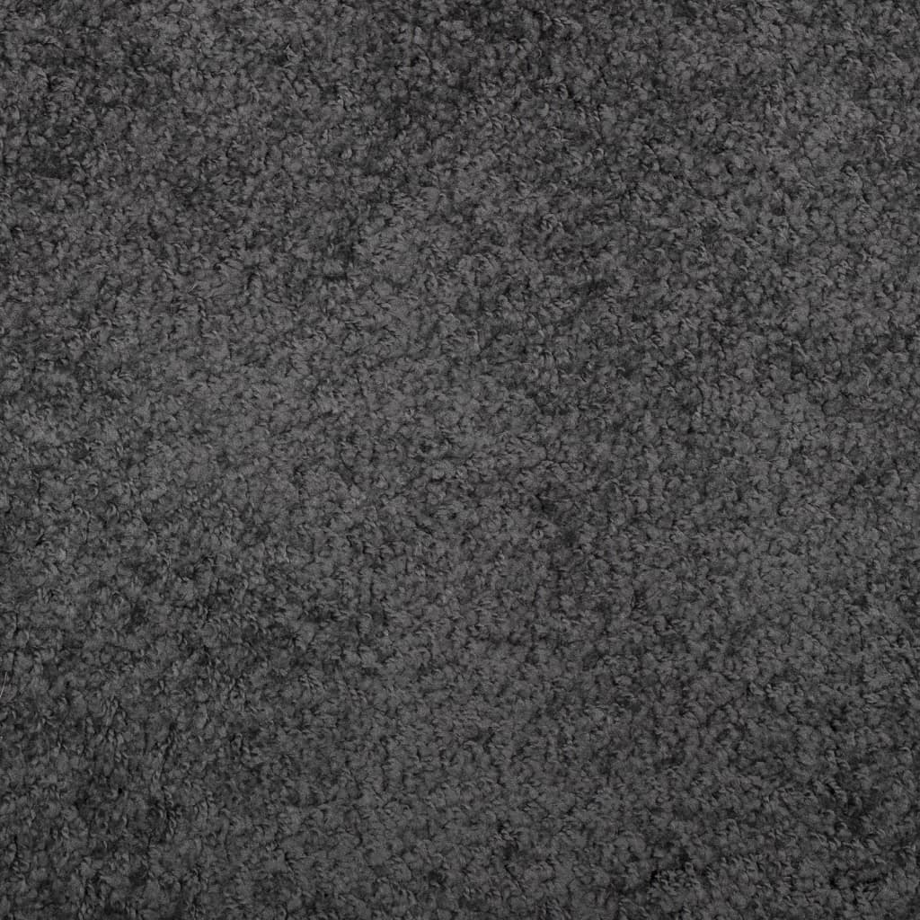 vidaXL Tykt teppe PAMPLONA høy luv moderne antrasitt 120x120 cm