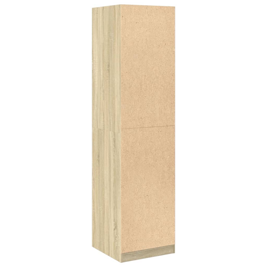 vidaXL Garderobe sonoma eik 50x50x200 cm konstruert tre