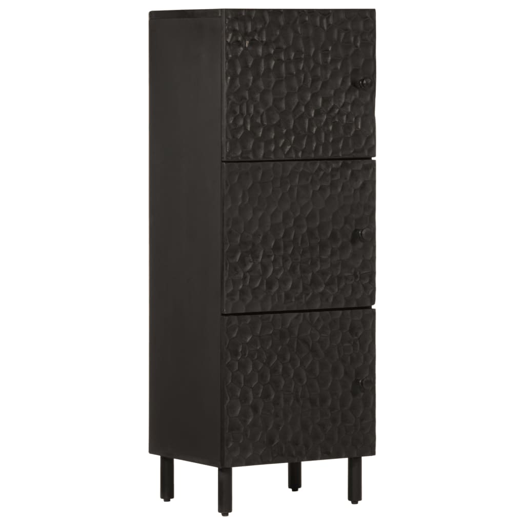 vidaXL Highboard svart 40x33x110 cm heltre mango