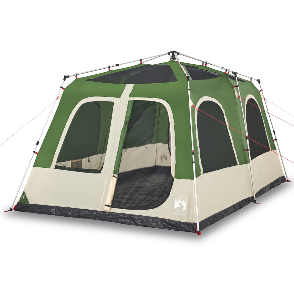 vidaXL Kuppeltelt for camping 8 personer grønn hurtigutløser