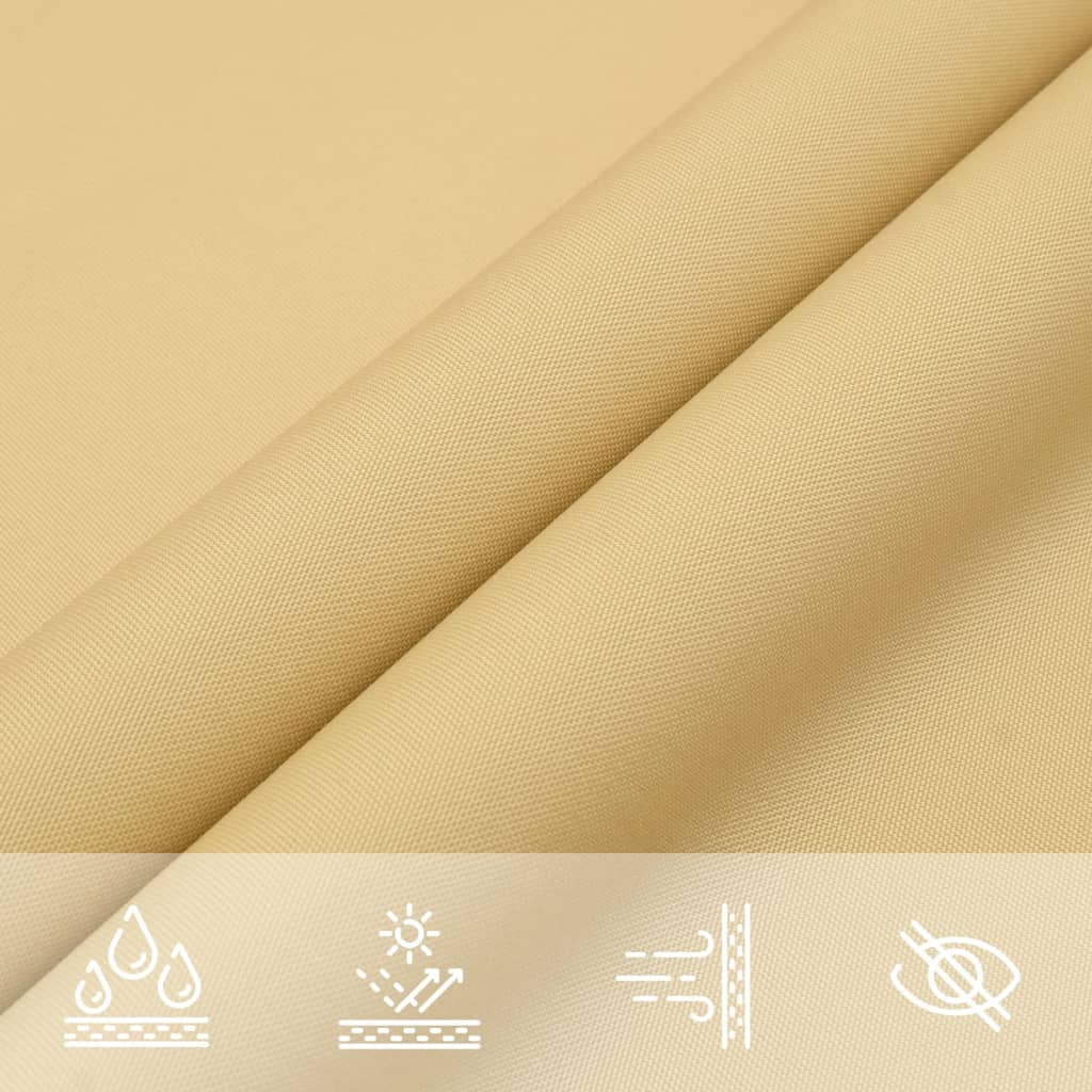 vidaXL Solseil sand 5x3 m 100% polyester oxford