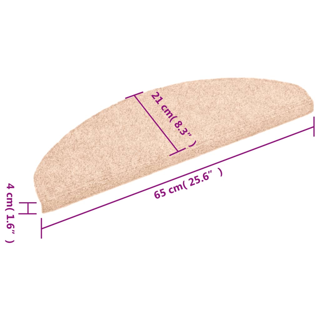 vidaXL Selvklebende trappematter 5 stk brun 65x21x4 cm nålestempel