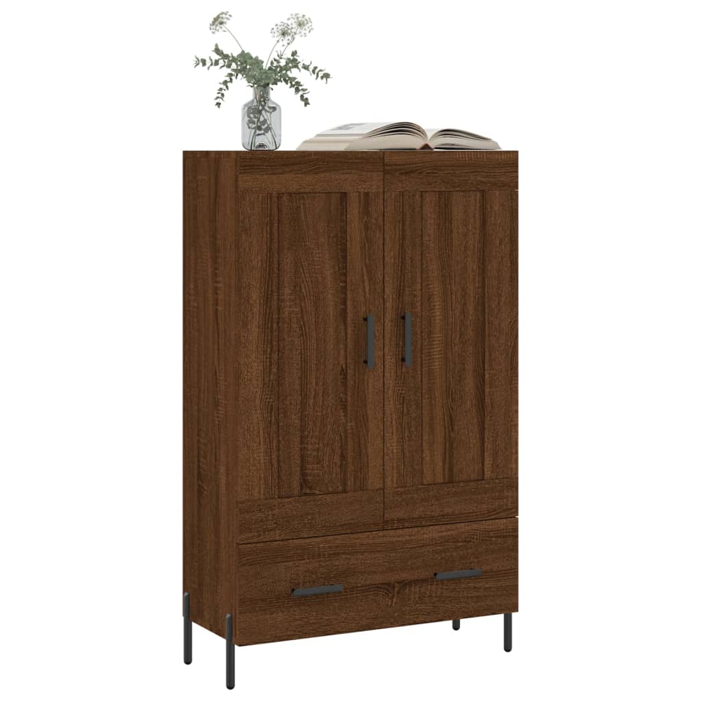 vidaXL Highboard brun eik 69,5x31x115 cm konstruert tre