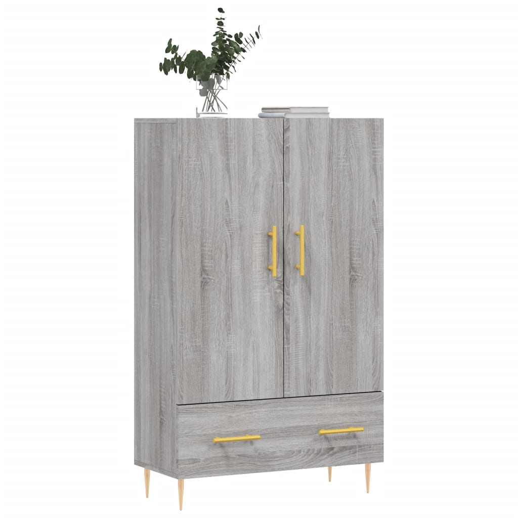 vidaXL Highboard grå sonoma 69,5x31x115 cm konstruert tre