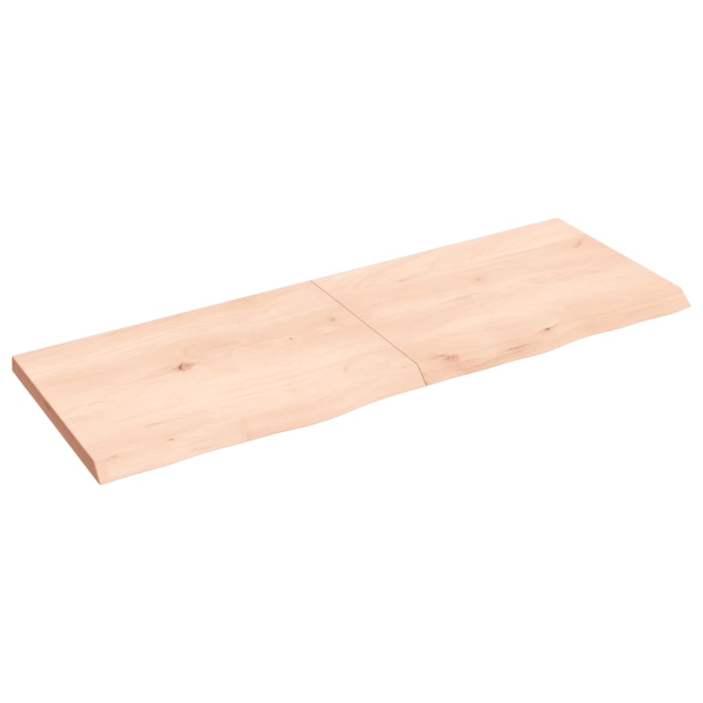 vidaXL Benkeplate til bad 140x50x4 cm ubehandlet heltre