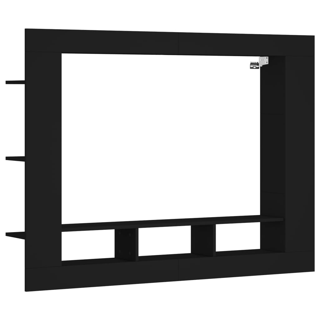 vidaXL TV-benk svart 152x22x113 cm konstruert tre