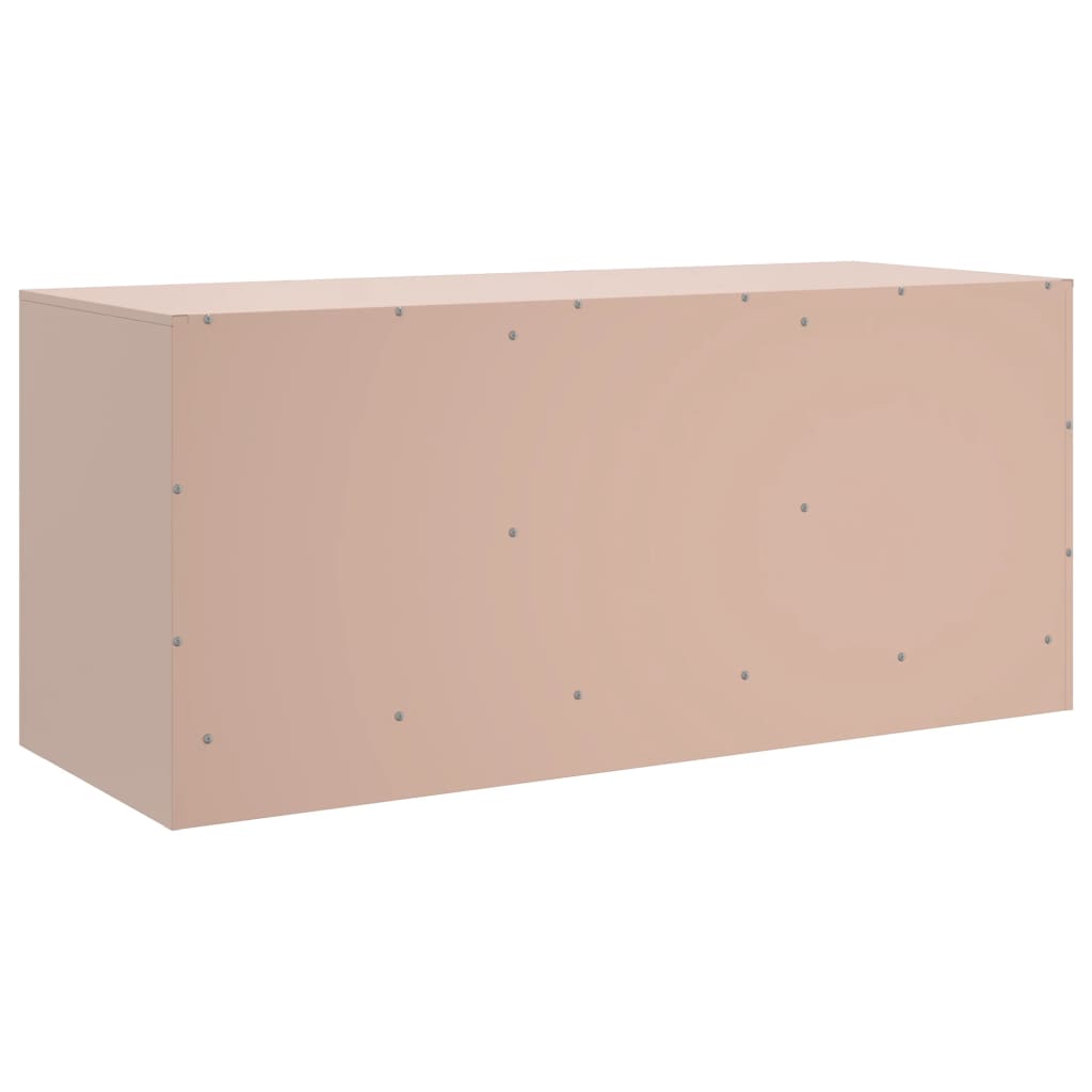 vidaXL TV-benk rosa 99x39x44 cm stål