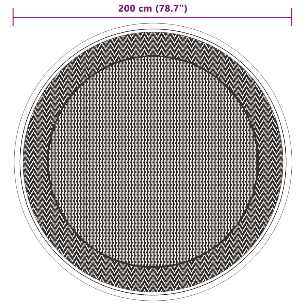 vidaXL Uteteppe grønn Ø200 cm PP