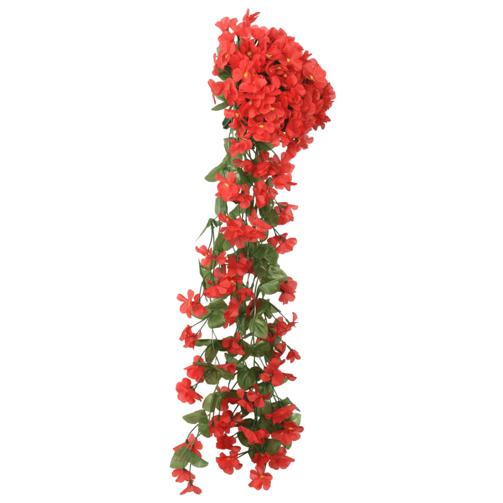 vidaXL Blomsterkranser for jul 3 stk rød 85 cm