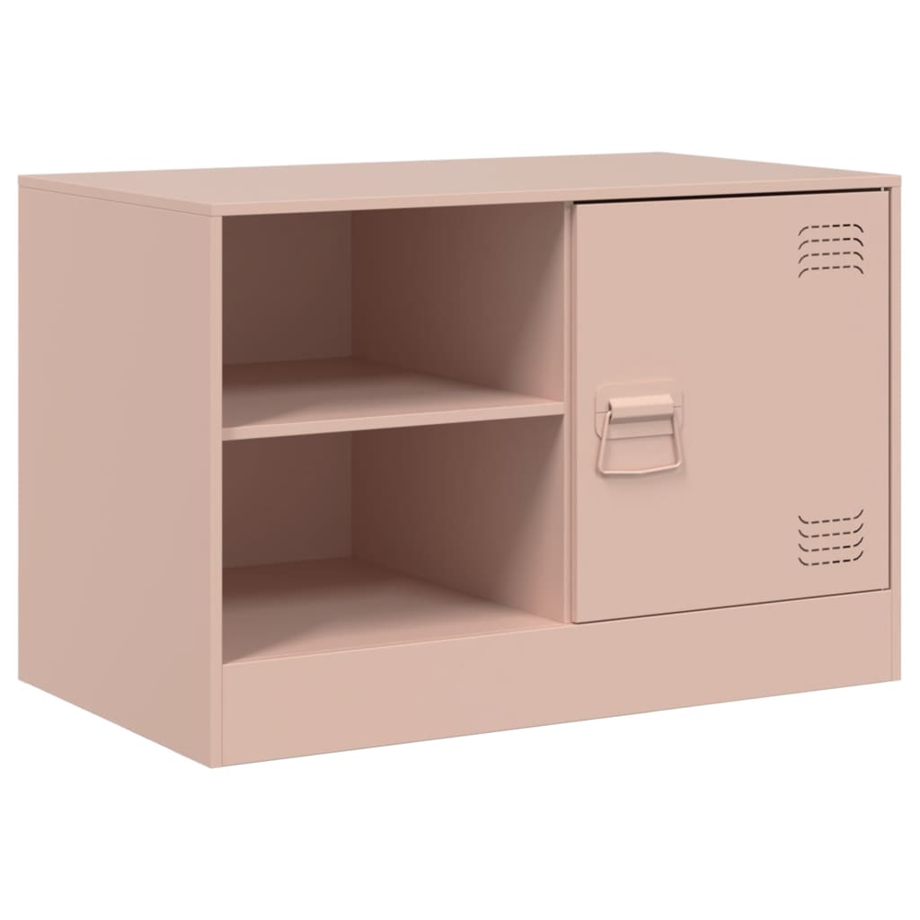 vidaXL TV-benk rosa 67x39x44 cm stål