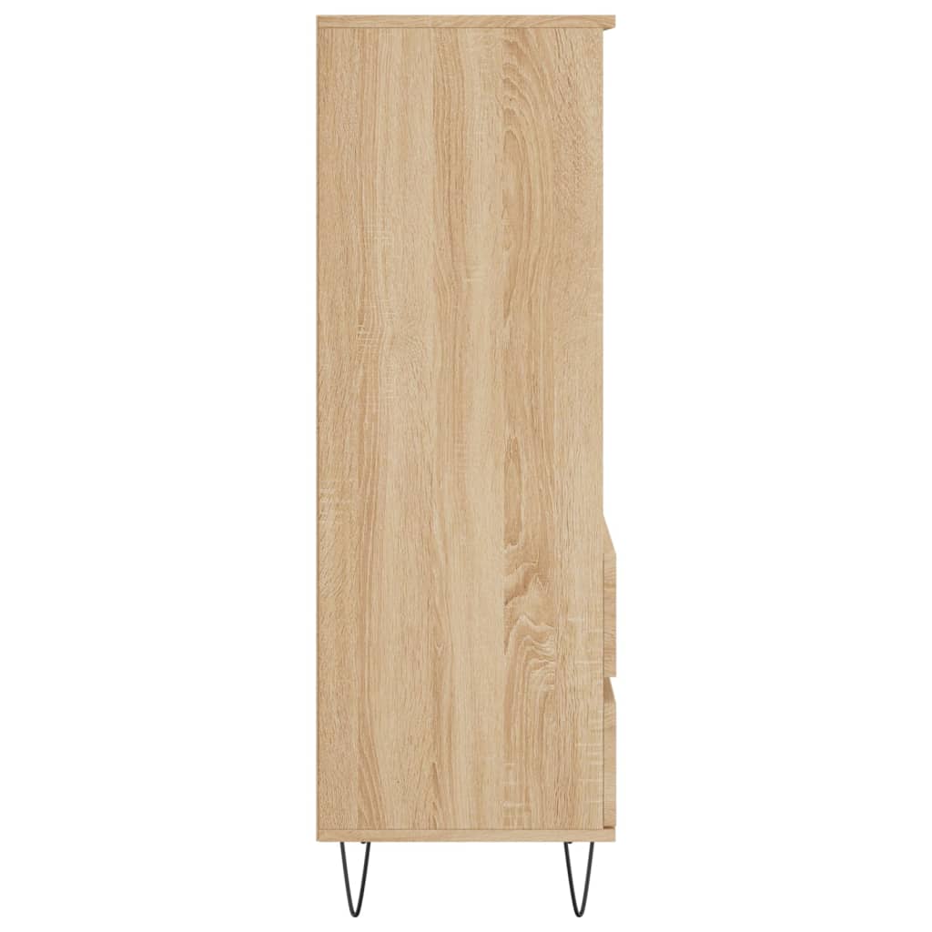 vidaXL Highboard sonoma eik 40x36x110 cm konstruert tre