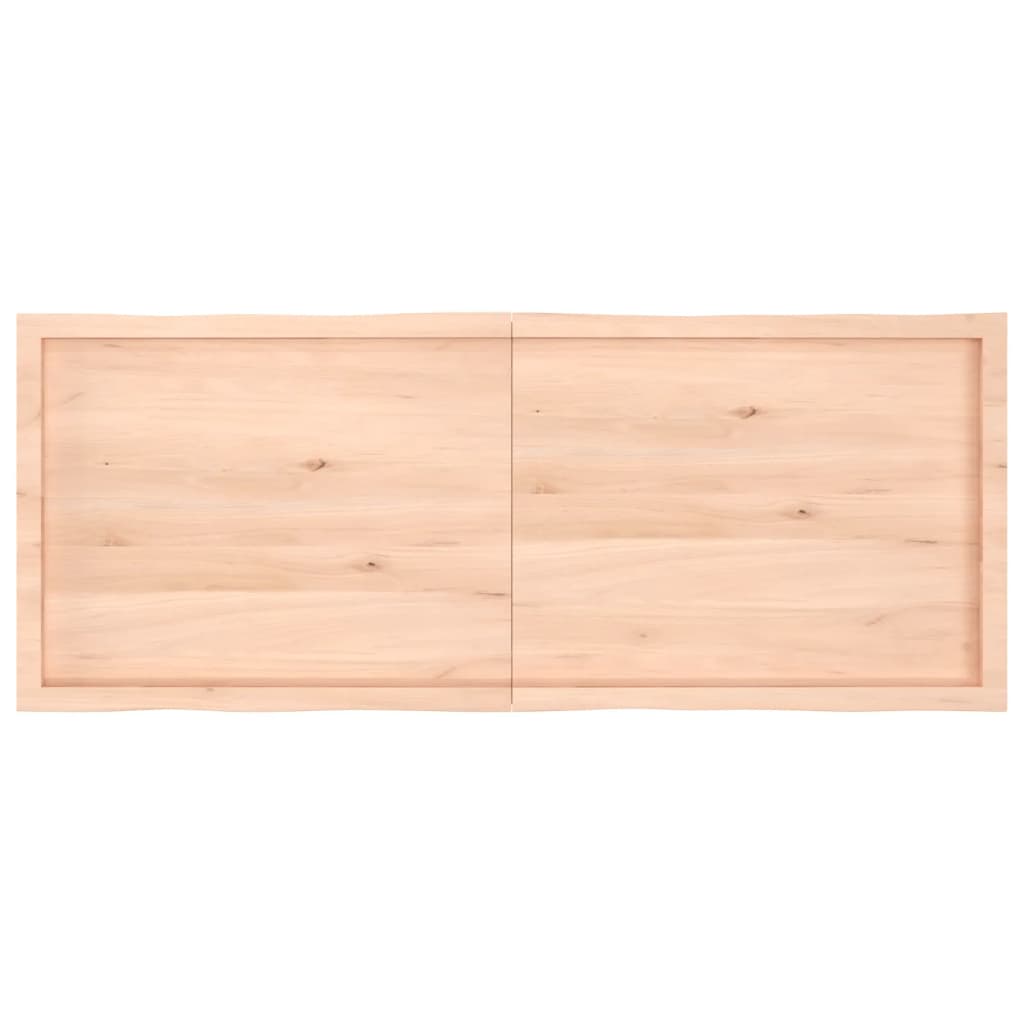 vidaXL Bordplate 160x60x(2-6) cm ubehandlet heltre eik naturlig kant