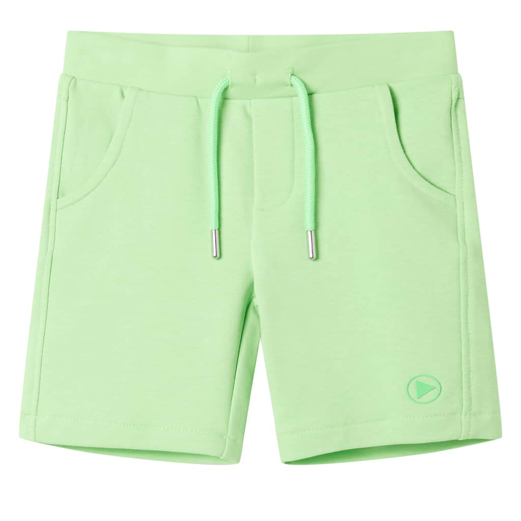 Barneshorts fluogrønn 128