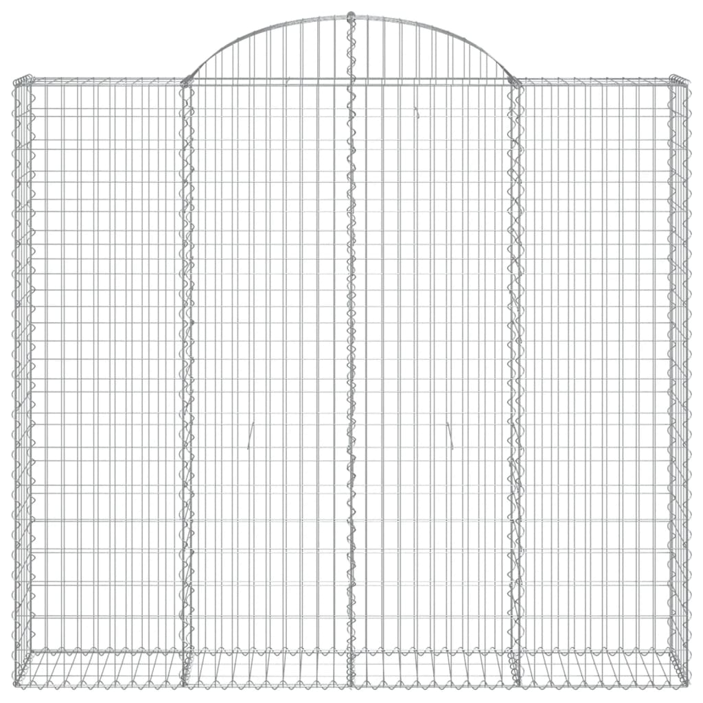 vidaXL Gabionkurver buede 2 stk 200x30x180/200 cm galvanisert jern