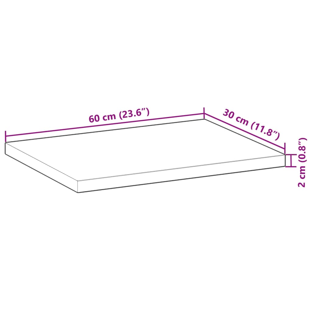 vidaXL Flytende hyller 3 stk 60x30x2 cm ubehandlet heltre akasie