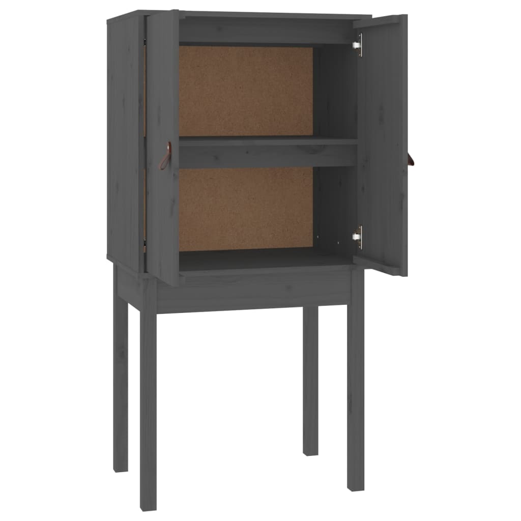 vidaXL Highboard grå 60x40x120 cm heltre furu