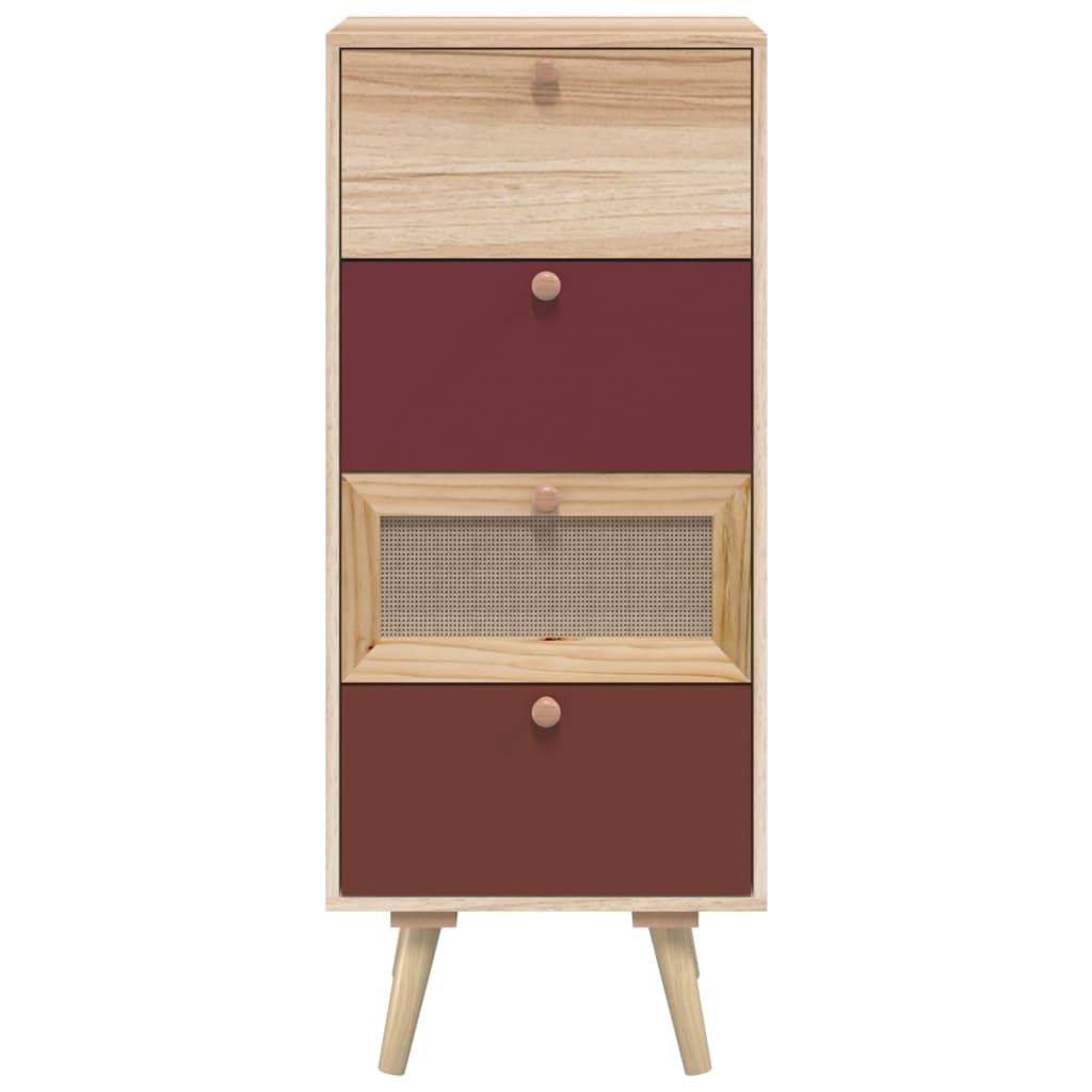 vidaXL Highboard med skuffer 40x30x95 cm konstruert tre