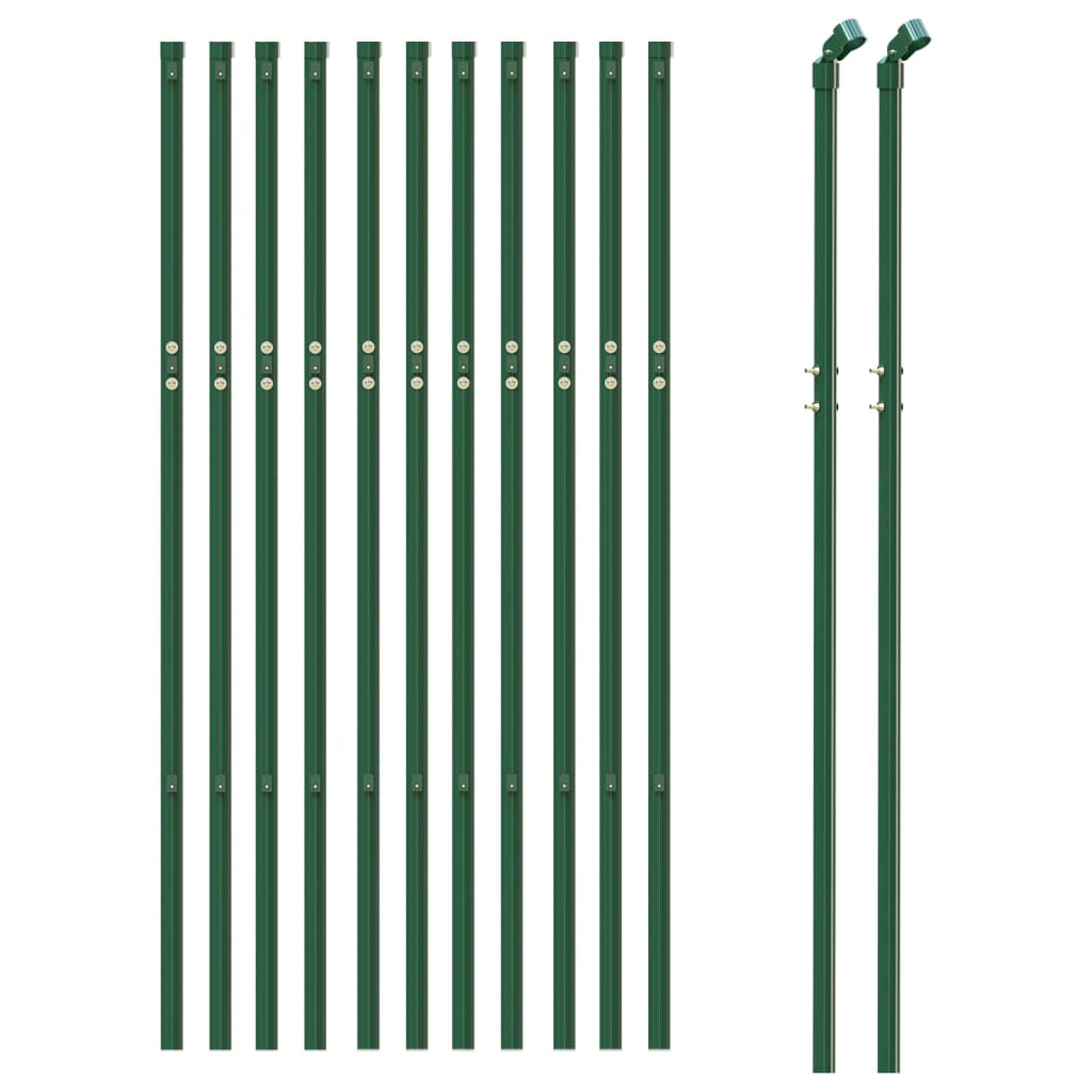 vidaXL Nettinggjerde grønn 1x25 m galvanisert stål