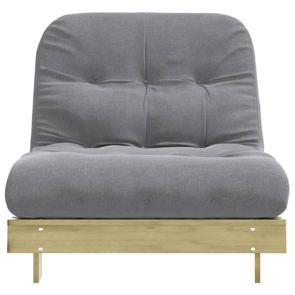 vidaXL Futonsofa med madrass 80x206x11 cm impregnert furu