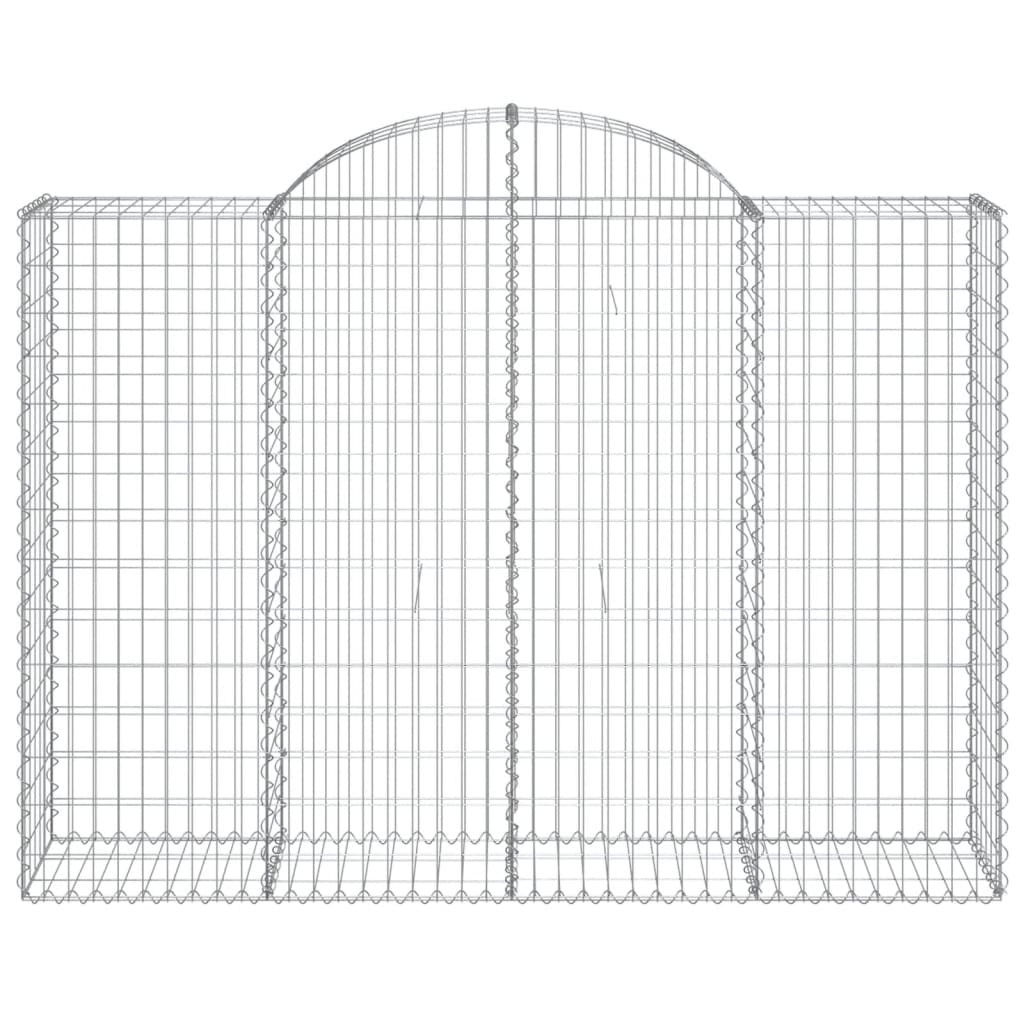 vidaXL Gabionkurver buede 11 stk 200x50x140/160 cm galvanisert jern