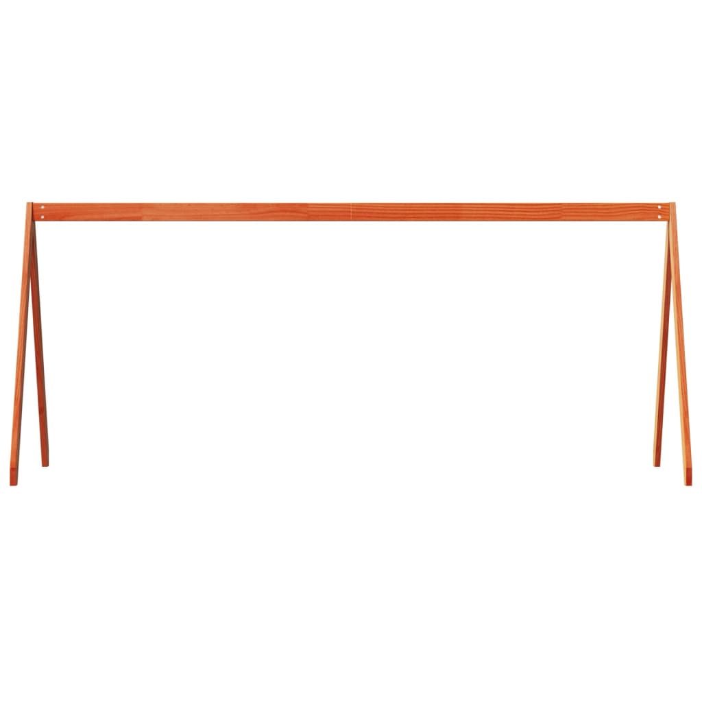 vidaXL Tak for barneseng voksbrun 199x80,5x88 cm heltre furu