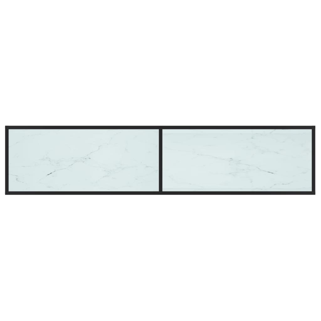 vidaXL TV-benk hvit marmor 180x40x40,5 cm herdet glass