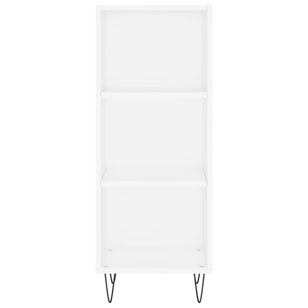 vidaXL Highboard hvit 34,5x32,5x180 cm konstruert tre