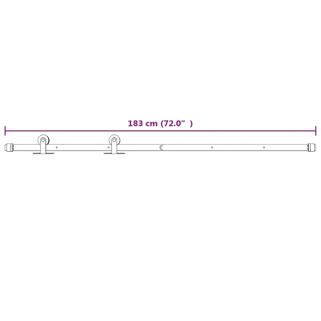 vidaXL Skyvedør med monteringstilbehør 70x210 cm heltre furu