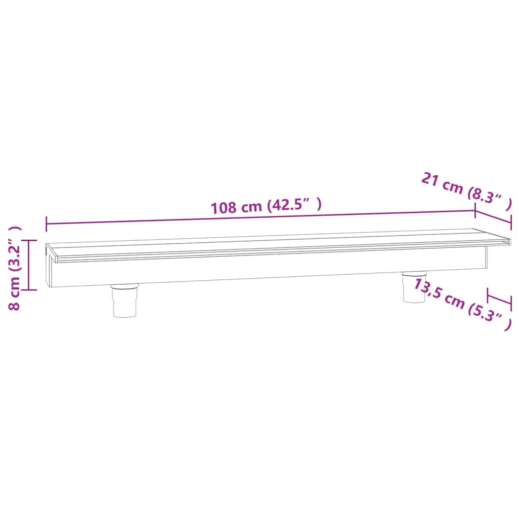 vidaXL Vannfall med RGB LED akryl 108 cm