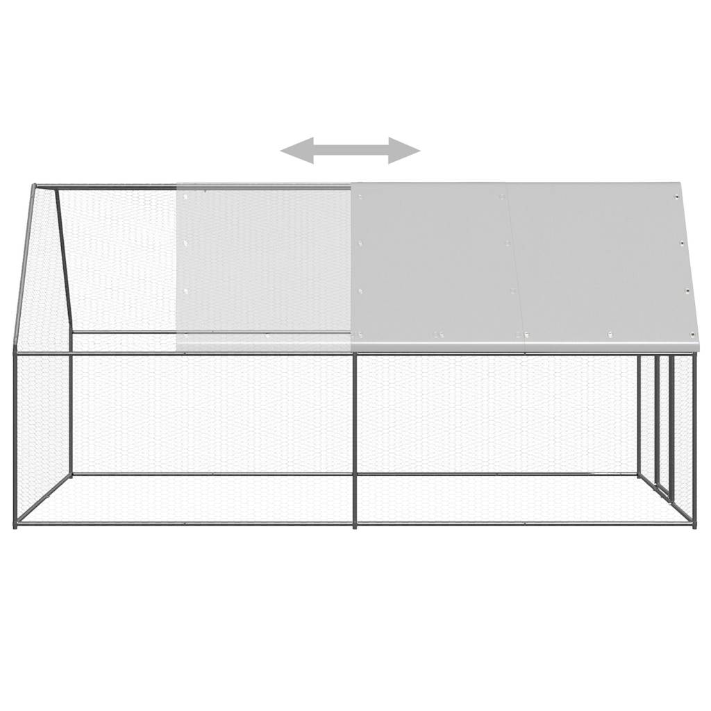 vidaXL Kyllingbur 2x4x2 m galvanisert stål