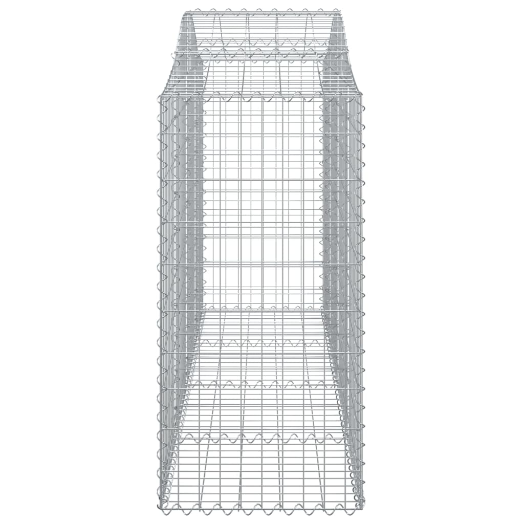 vidaXL Gabionkurver buede 15 stk 200x50x100/120 cm galvanisert jern