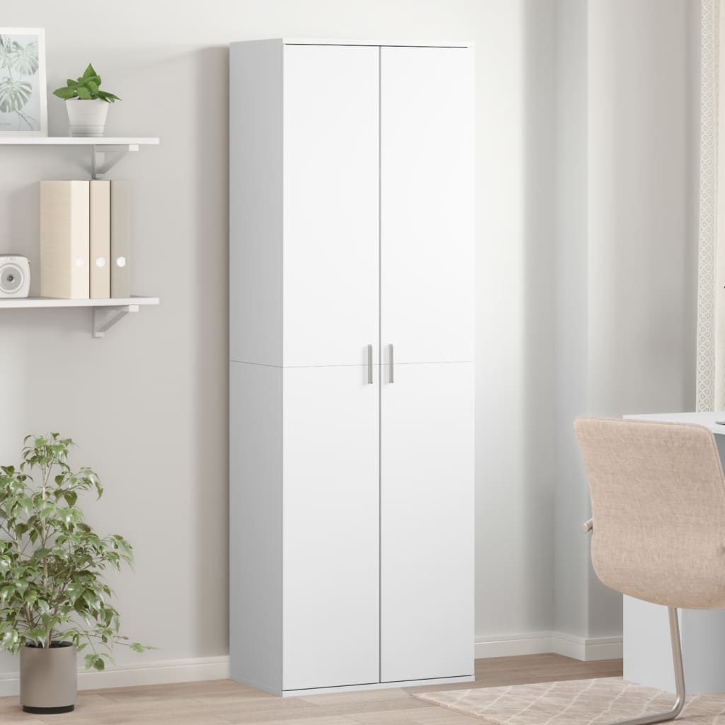 vidaXL Highboard hvit 60x35x180 cm konstruert tre