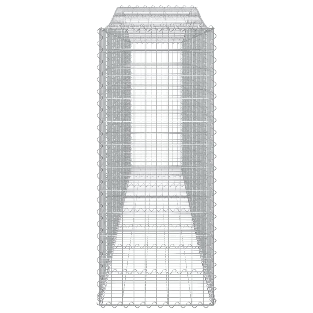 vidaXL Gabionkurver buede 2 stk 400x50x120/140 cm galvanisert jern