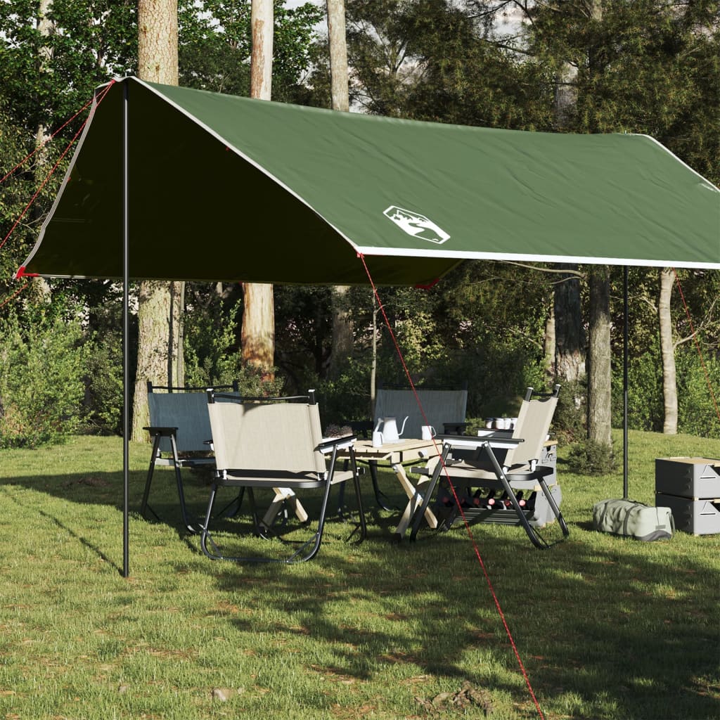 vidaXL Campingpresenning grønn 430x380x210 cm vanntett