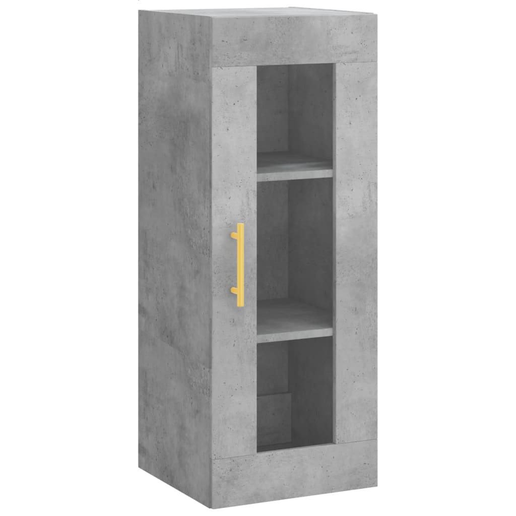 vidaXL Highboard betonggrå 34,5x34x180 cm konstruert tre