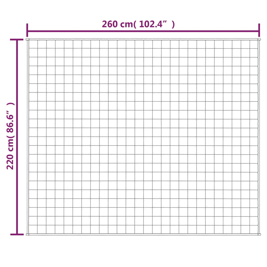 vidaXL Vektdyne kremhvit 220x260 cm 15 kg stoff