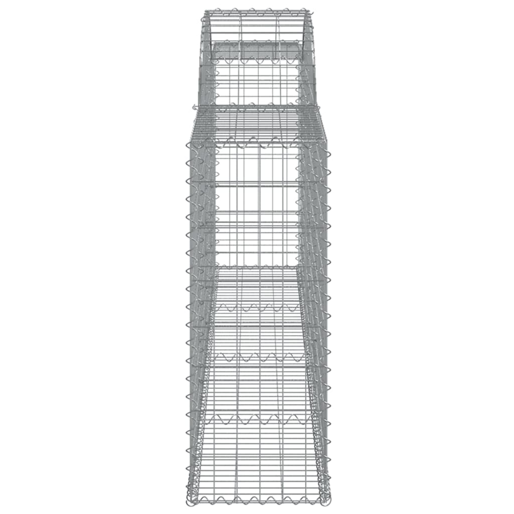 vidaXL Gabionkurver buede 9 stk 300x30x80/100 cm galvanisert jern